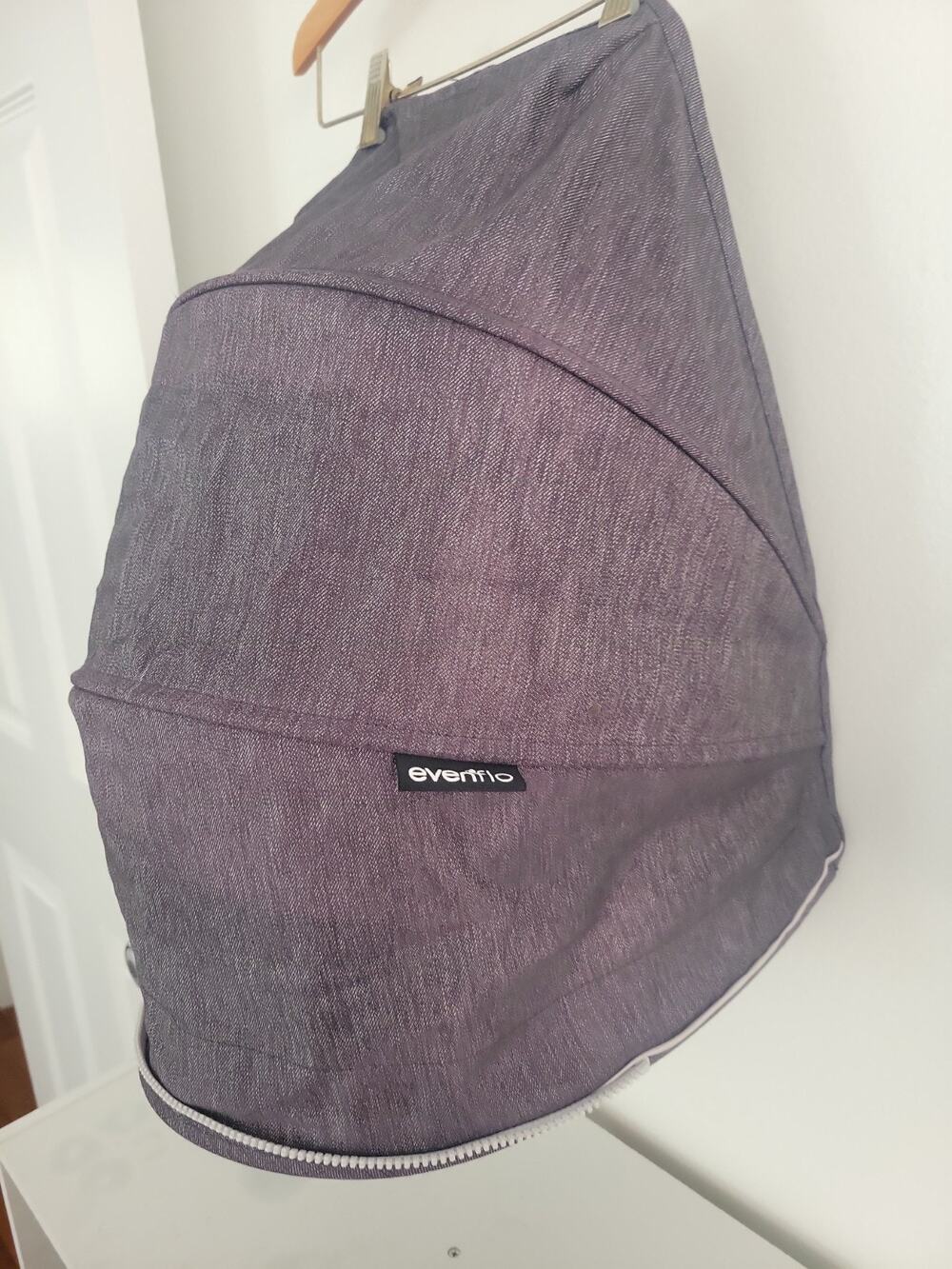 Evenflo Litemax 35 Black Fabric Canopy Sun Shade Gray NO FRAME ARCH WIRE